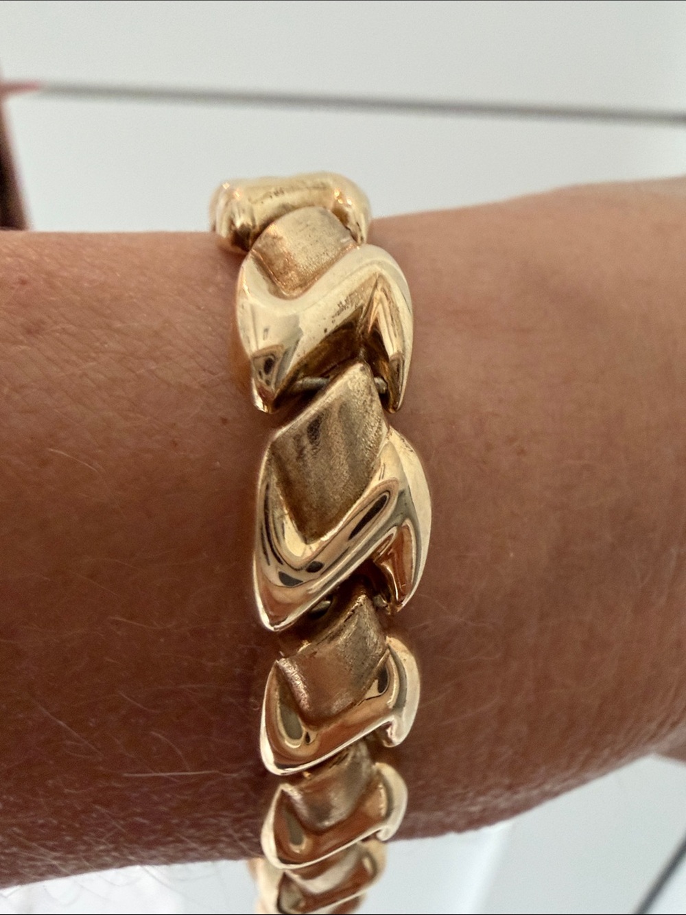 14K Italy Gold Link Bracelet - Italian Made - Picture 3 of 7